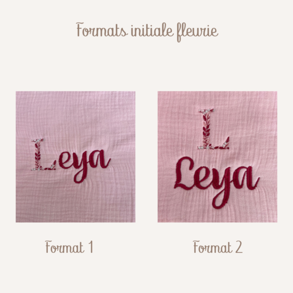 2 formats possible pour l'initiale fleurie