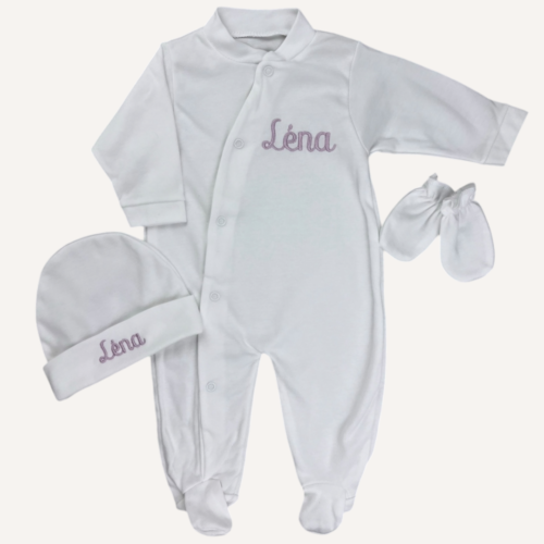 Ensemble de naissance 3 pièces en coton