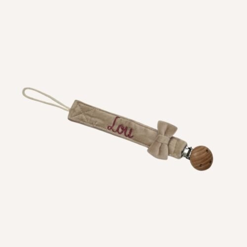 Attache tétine noeud (plusieurs coloris)