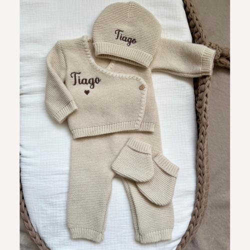 Tenue 4 pcs - maille tricot ( plusieurs coloris)