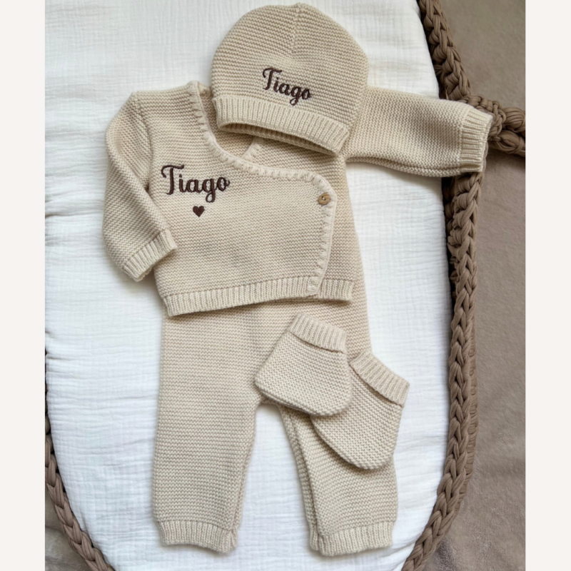 Tenue 4 pcs - maille tricot ( plusieurs coloris)