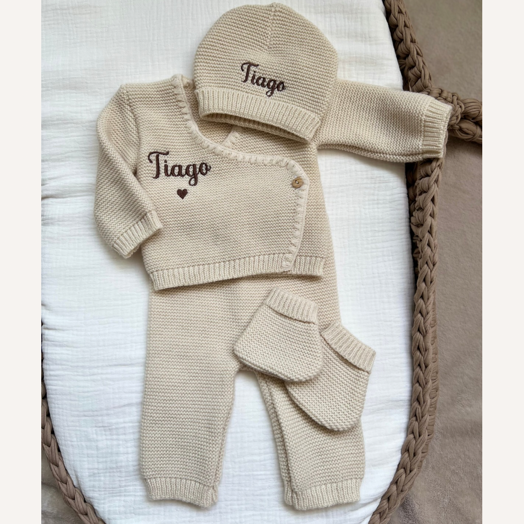 Tenue 4 pcs - maille tricot ( plusieurs coloris)