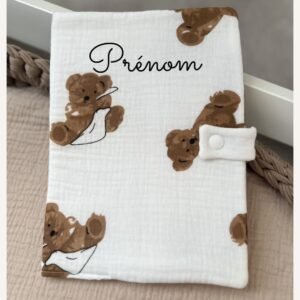 Protège carnet de santé Ourson