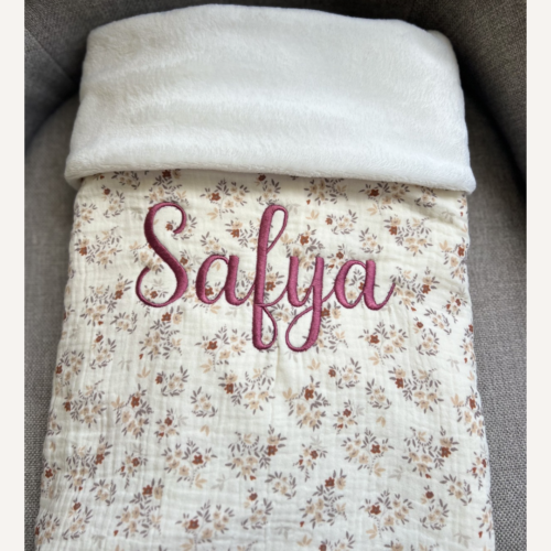 Couverture polaire/gaze de coton Blossom