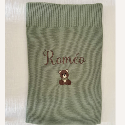 Couverture maille tricot (plusieurs coloris)