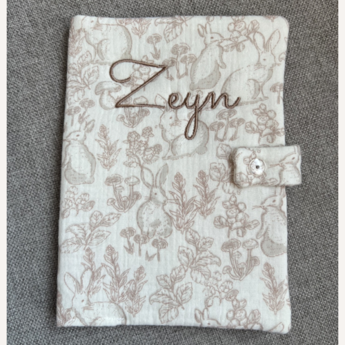 Protège carnet de santé Lapinou brun