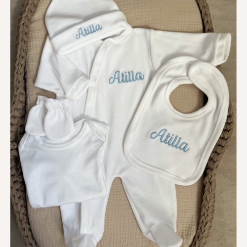 Tenue naissance 5 pcs - velours (plusieurs coloris)