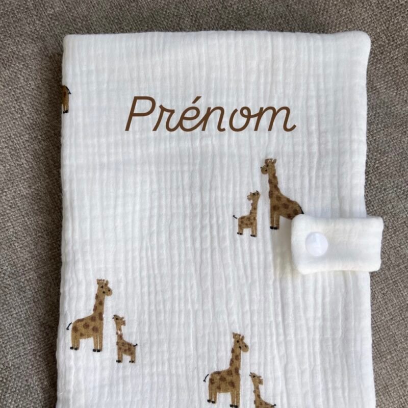 Protège carnet de santé girafes
