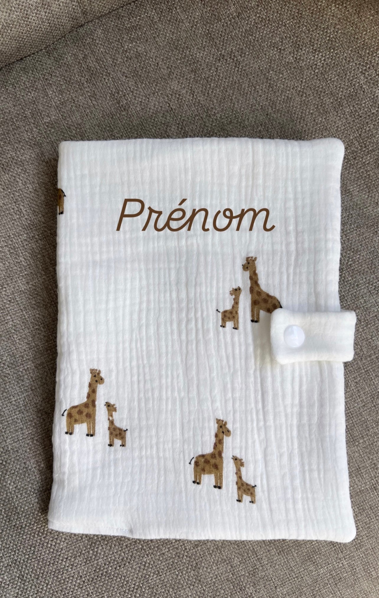 Protège carnet de santé girafes